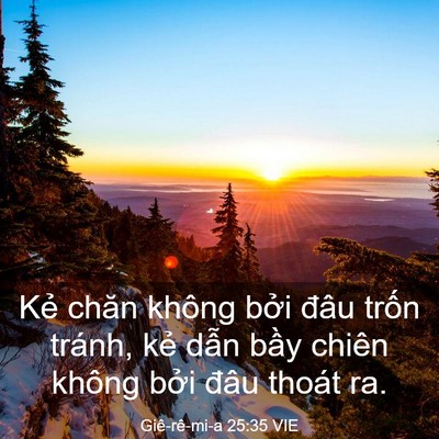 Picture 03 - Giê-rê-mi-a 25:35 VIE - Kẻ chăn không bởi đâu trốn tránh, kẻ - Bible Verse Picture
