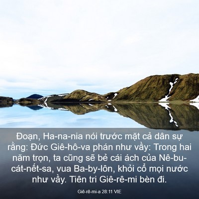 Picture 03 - Giê-rê-mi-a 28:11 VIE - Đoạn, Ha-na-nia nói trước mặt cả dân - Bible Verse Picture