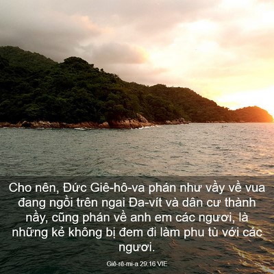 Picture 03 - Giê-rê-mi-a 29:16 VIE - Cho nên, Đức Giê-hô-va phán như vầy - Bible Verse Picture