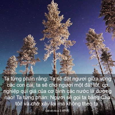 Picture 03 - Giê-rê-mi-a 3:19 VIE - Ta từng phán rằng: Ta sẽ đặt ngươi - Bible Verse Picture