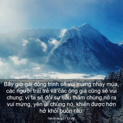 Picture 03 - Giê-rê-mi-a 31:13 VIE - Bấy giờ gái đồng trinh sẽ vui mừng - Bible Verse Picture