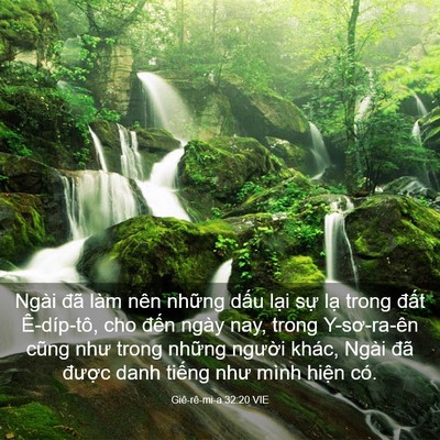 Picture 03 - Giê-rê-mi-a 32:20 VIE - Ngài đã làm nên những dấu lại sự - Bible Verse Picture