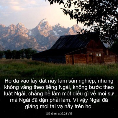 Picture 03 - Giê-rê-mi-a 32:23 VIE - Họ đã vào lấy đất nầy làm sản - Bible Verse Picture