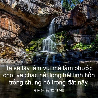 Picture 03 - Giê-rê-mi-a 32:41 VIE - Ta sẽ lấy làm vui mà làm phước cho, và - Bible Verse Picture