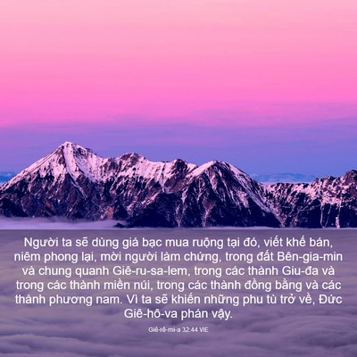 Picture 03 - Giê-rê-mi-a 32:44 VIE - Người ta sẽ dùng giá bạc mua ruộng - Bible Verse Picture
