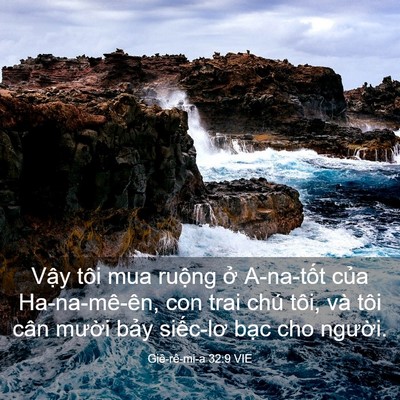 Picture 03 - Giê-rê-mi-a 32:9 VIE - Vậy tôi mua ruộng ở A-na-tốt của - Bible Verse Picture