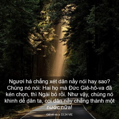 Picture 03 - Giê-rê-mi-a 33:24 VIE - Ngươi há chẳng xét dân nầy nói hay sao? - Bible Verse Picture