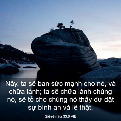 Picture 03 - Giê-rê-mi-a 33:6 VIE - Nầy, ta sẽ ban sức mạnh cho nó, và - Bible Verse Picture