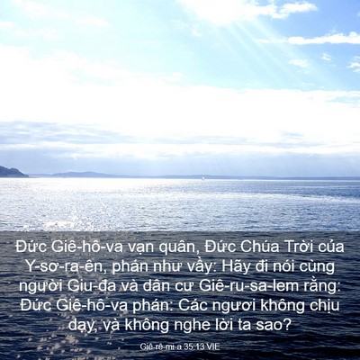 Picture 03 - Giê-rê-mi-a 35:13 VIE - Đức Giê-hô-va vạn quân, Đức Chúa - Bible Verse Picture