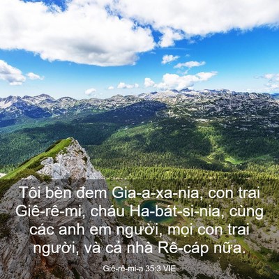 Picture 03 - Giê-rê-mi-a 35:3 VIE - Tôi bèn đem Gia-a-xa-nia, con trai - Bible Verse Picture