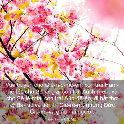 Picture 03 - Giê-rê-mi-a 36:26 VIE - Vua truyền cho Giê-rác-mê-ên, con trai - Bible Verse Picture