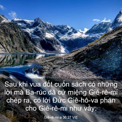 Picture 03 - Giê-rê-mi-a 36:27 VIE - Sau khi vua đốt cuốn sách có những lời - Bible Verse Picture