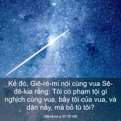 Picture 03 - Giê-rê-mi-a 37:18 VIE - Kế đó, Giê-rê-mi nói cùng vua - Bible Verse Picture
