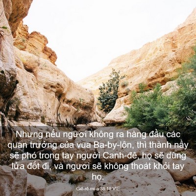 Picture 03 - Giê-rê-mi-a 38:18 VIE - Nhưng nếu ngươi không ra hàng đầu các - Bible Verse Picture