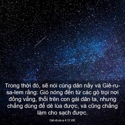 Picture 03 - Giê-rê-mi-a 4:11 VIE - Trong thời đó, sẽ nói cùng dân nầy và - Bible Verse Picture