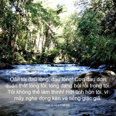 Picture 03 - Giê-rê-mi-a 4:19 VIE - Oâi! tôi đau lòng, đau lòng! Cơn đau - Bible Verse Picture