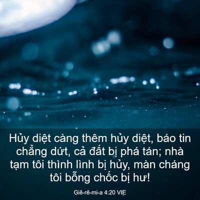 Picture 03 - Giê-rê-mi-a 4:20 VIE - Hủy diệt càng thêm hủy diệt, báo tin - Bible Verse Picture