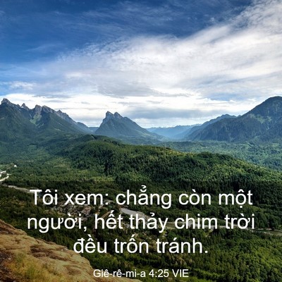 Picture 03 - Giê-rê-mi-a 4:25 VIE - Tôi xem: chẳng còn một người, hết - Bible Verse Picture