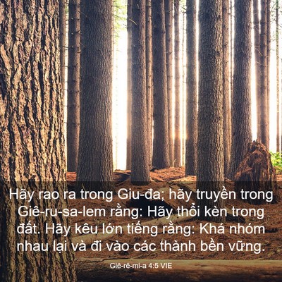 Picture 03 - Giê-rê-mi-a 4:5 VIE - Hãy rao ra trong Giu-đa; hãy truyền trong - Bible Verse Picture