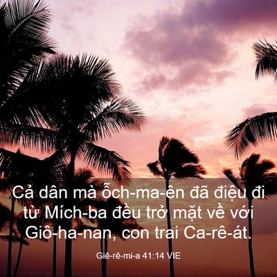 Picture 03 - Giê-rê-mi-a 41:14 VIE - Cả dân mà ỗch-ma-ên đã điệu đi từ - Bible Verse Picture