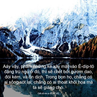 Picture 03 - Giê-rê-mi-a 42:17 VIE - Aáy vậy, phàm những kẻ xây mặt vào - Bible Verse Picture