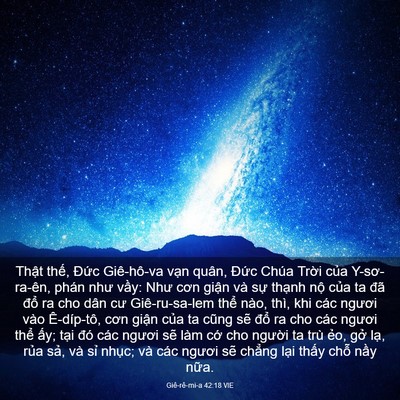 Picture 03 - Giê-rê-mi-a 42:18 VIE - Thật thế, Đức Giê-hô-va vạn quân, - Bible Verse Picture