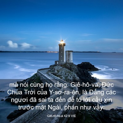 Picture 03 - Giê-rê-mi-a 42:9 VIE - mà nói cùng họ rằng: Giê-hô-va, Đức - Bible Verse Picture