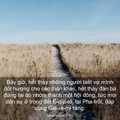 Picture 03 - Giê-rê-mi-a 44:15 VIE - Bấy giờ, hết thảy những người biết - Bible Verse Picture