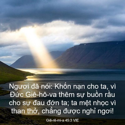 Picture 03 - Giê-rê-mi-a 45:3 VIE - Ngươi đã nói: Khốn nạn cho ta, vì - Bible Verse Picture