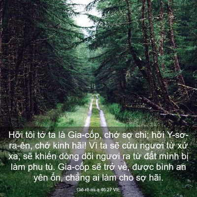 Picture 03 - Giê-rê-mi-a 46:27 VIE - Hỡi tôi tớ ta là Gia-cốp, chớ sợ chi; - Bible Verse Picture