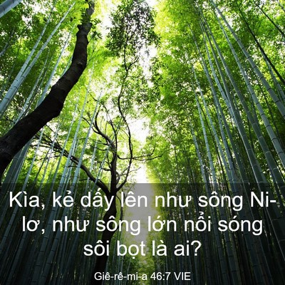 Picture 03 - Giê-rê-mi-a 46:7 VIE - Kìa, kẻ dấy lên như sông Ni-lơ, như - Bible Verse Picture