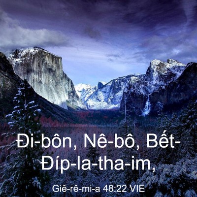 Picture 03 - Giê-rê-mi-a 48:22 VIE - Đi-bôn, Nê-bô, - Bible Verse Picture