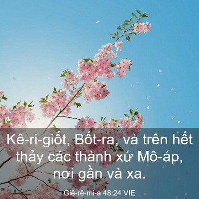 Picture 03 - Giê-rê-mi-a 48:24 VIE - Kê-ri-giốt, Bốt-ra, và trên hết thảy - Bible Verse Picture