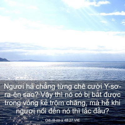 Picture 03 - Giê-rê-mi-a 48:27 VIE - Ngươi há chẳng từng chê cười - Bible Verse Picture