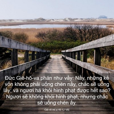 Picture 03 - Giê-rê-mi-a 49:12 VIE - Đức Giê-hô-va phán như vầy: Nầy, - Bible Verse Picture