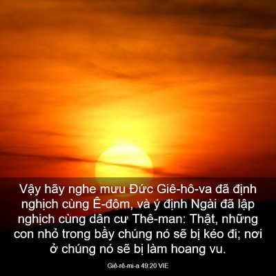 Picture 03 - Giê-rê-mi-a 49:20 VIE - Vậy hãy nghe mưu Đức Giê-hô-va đã - Bible Verse Picture