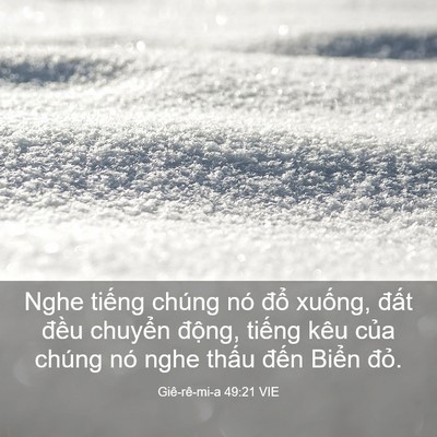 Picture 03 - Giê-rê-mi-a 49:21 VIE - Nghe tiếng chúng nó đổ xuống, đất - Bible Verse Picture