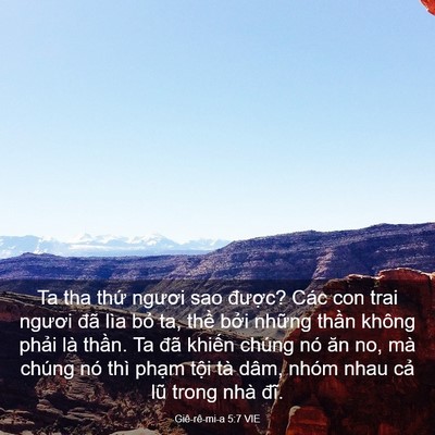 Picture 03 - Giê-rê-mi-a 5:7 VIE - Ta tha thứ ngươi sao được? Các con trai - Bible Verse Picture