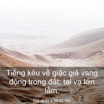 Picture 03 - Giê-rê-mi-a 50:22 VIE - Tiếng kêu về giặc giã vang động trong - Bible Verse Picture