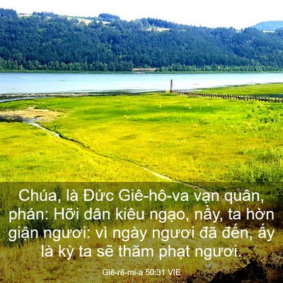 Picture 03 - Giê-rê-mi-a 50:31 VIE - Chúa, là Đức Giê-hô-va vạn quân, phán: - Bible Verse Picture