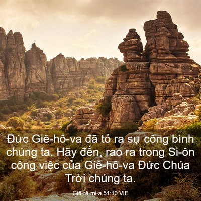 Picture 03 - Giê-rê-mi-a 51:10 VIE - Đức Giê-hô-va đã tỏ ra sự công bình - Bible Verse Picture