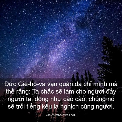 Picture 03 - Giê-rê-mi-a 51:14 VIE - Đức Giê-hô-va vạn quân đã chỉ mình - Bible Verse Picture