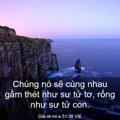 Picture 03 - Giê-rê-mi-a 51:38 VIE - Chúng nó sẽ cùng nhau gầm thét như sư - Bible Verse Picture