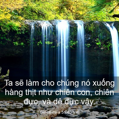 Picture 03 - Giê-rê-mi-a 51:40 VIE - Ta sẽ làm cho chúng nó xuống hàng thịt - Bible Verse Picture