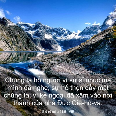 Picture 03 - Giê-rê-mi-a 51:51 VIE - Chúng ta hổ ngươi vì sự sỉ nhục mà - Bible Verse Picture