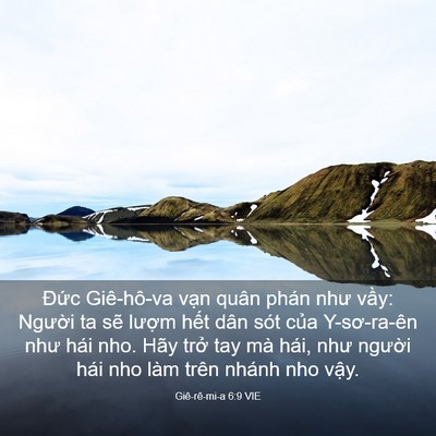 Picture 03 - Giê-rê-mi-a 6:9 VIE - Đức Giê-hô-va vạn quân phán như vầy: - Bible Verse Picture