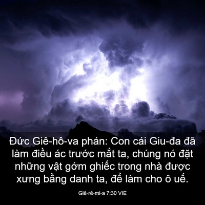 Picture 03 - Giê-rê-mi-a 7:30 VIE - Đức Giê-hô-va phán: Con cái Giu-đa đã - Bible Verse Picture