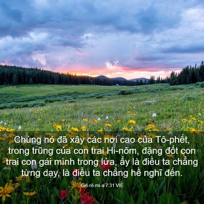 Picture 03 - Giê-rê-mi-a 7:31 VIE - Chúng nó đã xây các nơi cao của - Bible Verse Picture