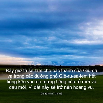 Picture 03 - Giê-rê-mi-a 7:34 VIE - Bấy giờ ta sẽ làm cho các thành của - Bible Verse Picture