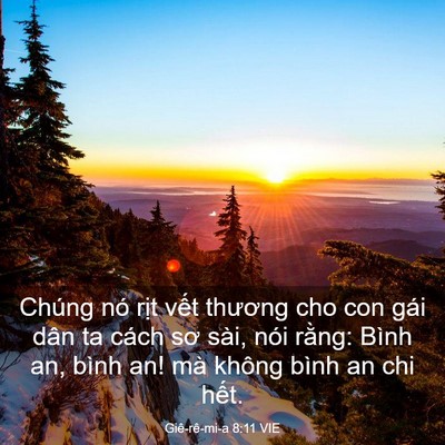 Picture 03 - Giê-rê-mi-a 8:11 VIE - Chúng nó rịt vết thương cho con gái dân - Bible Verse Picture